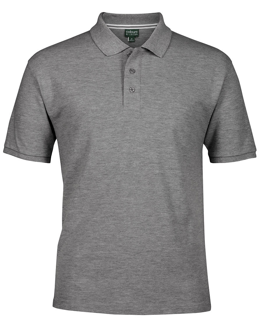 C of C Pique Polo - S2MP Image Grey Marle