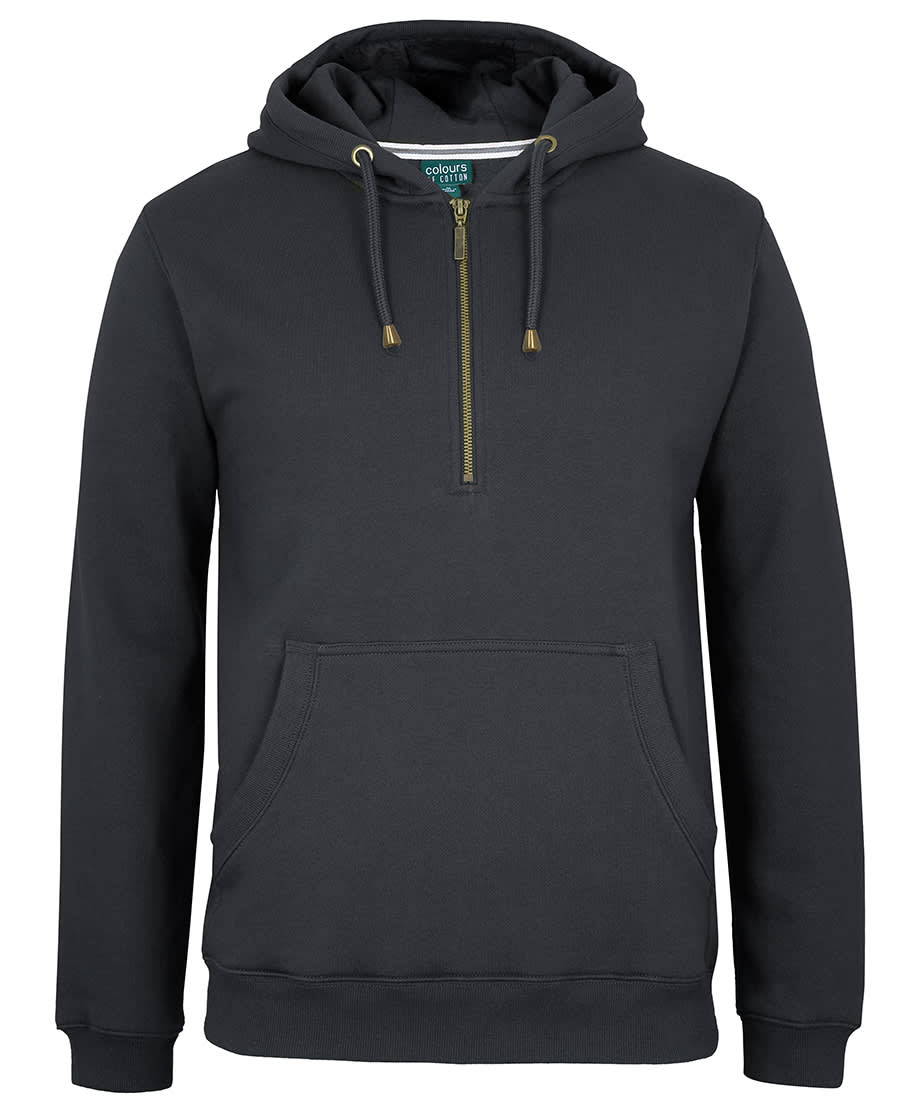 C of C Brass 1/2 Zip Hoodie Graphite Marle