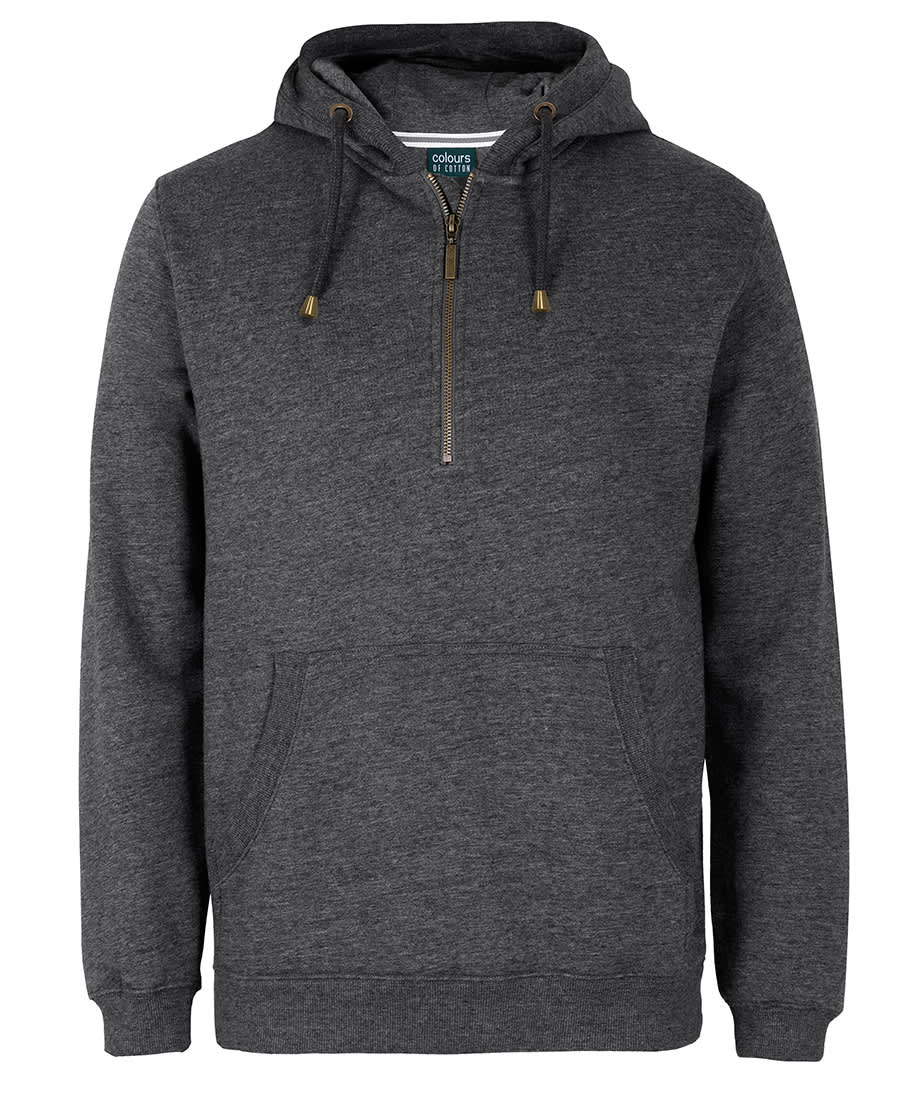 C of C Brass 1/2 Zip Hoodie - S3FHZ Image Graphite Marle