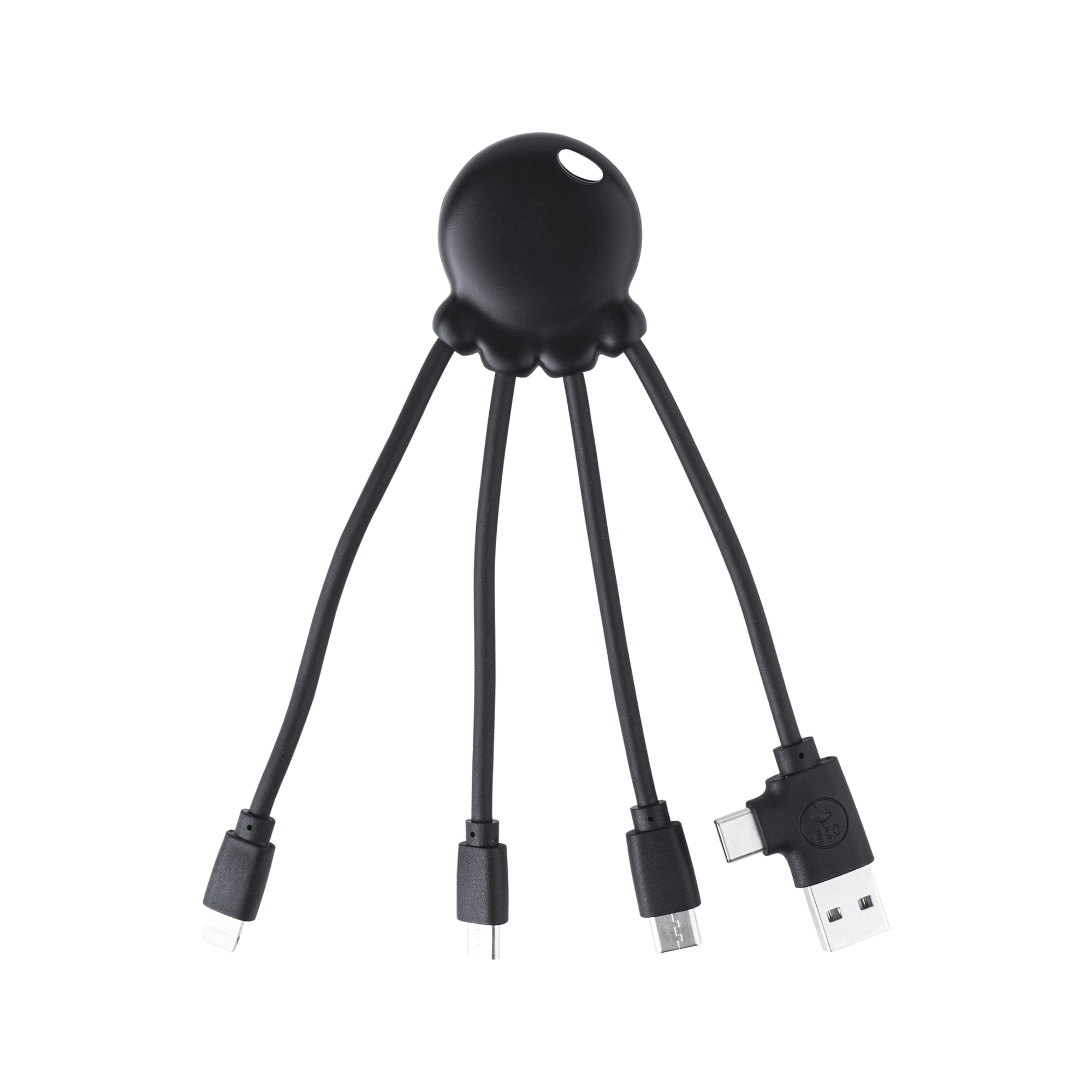 Alternative view of Ocean Octopus Charging Cable - recycled plastic