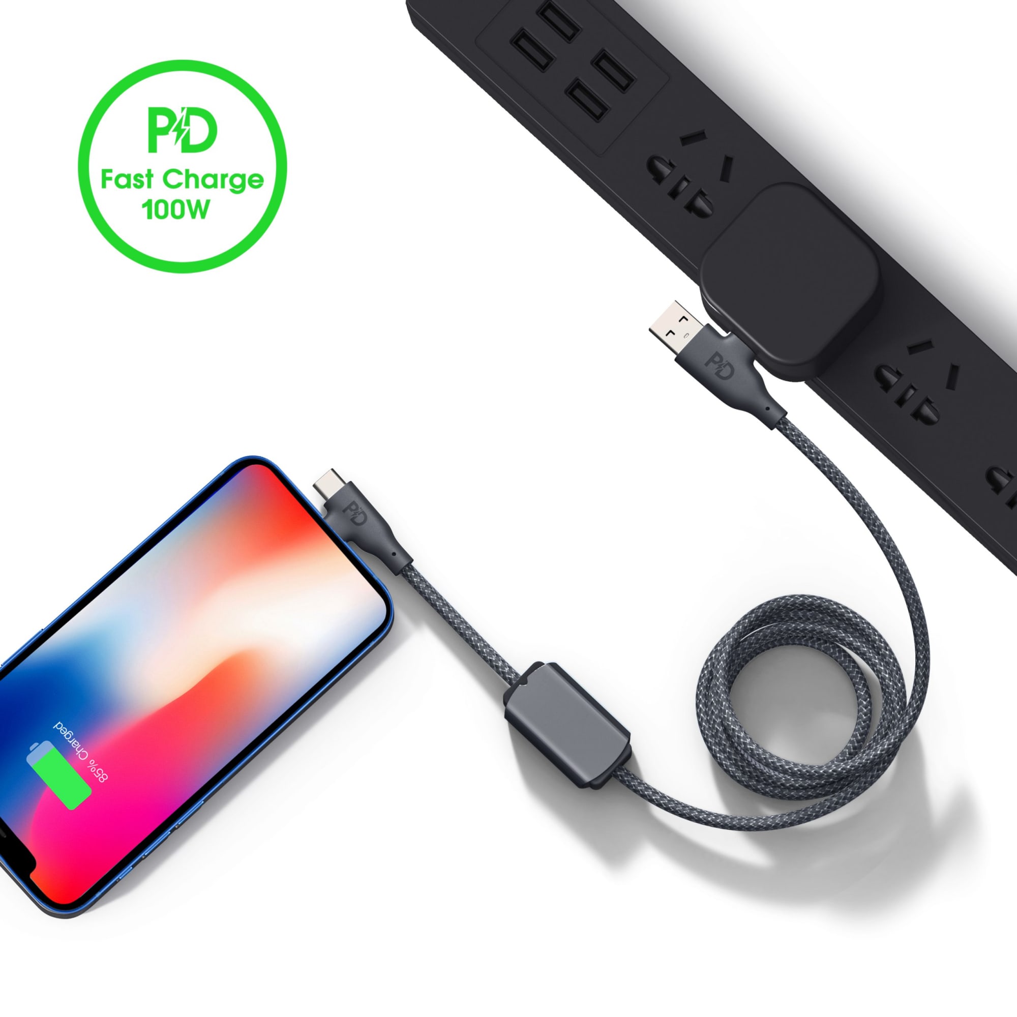Allure PD Charging Cable 100Watt 'recycled aluminum'