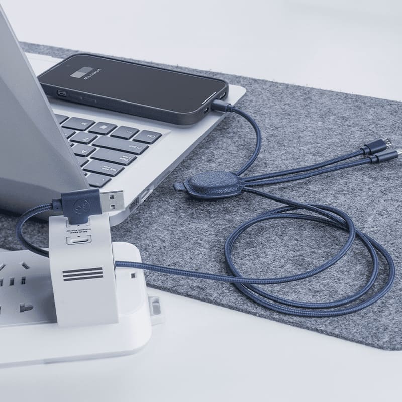 Alternative view of Iné Smart Charging Cable Long 'recylced leather'