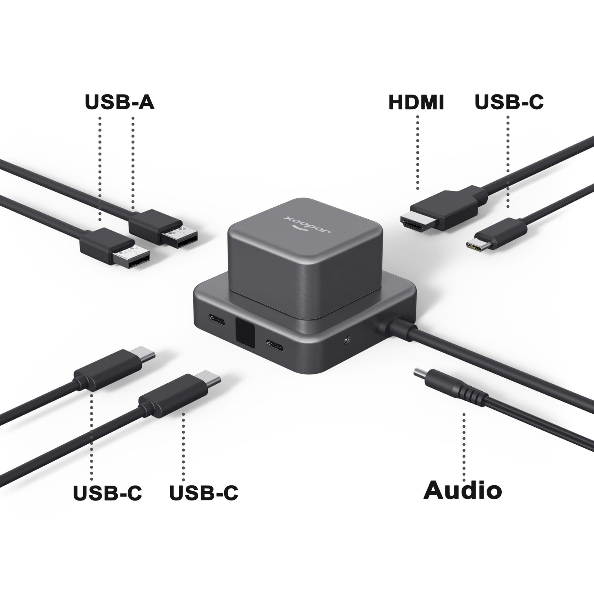 Alternative view of Chubbi 7in1 Hub 100Watt 'recycled aluminum'