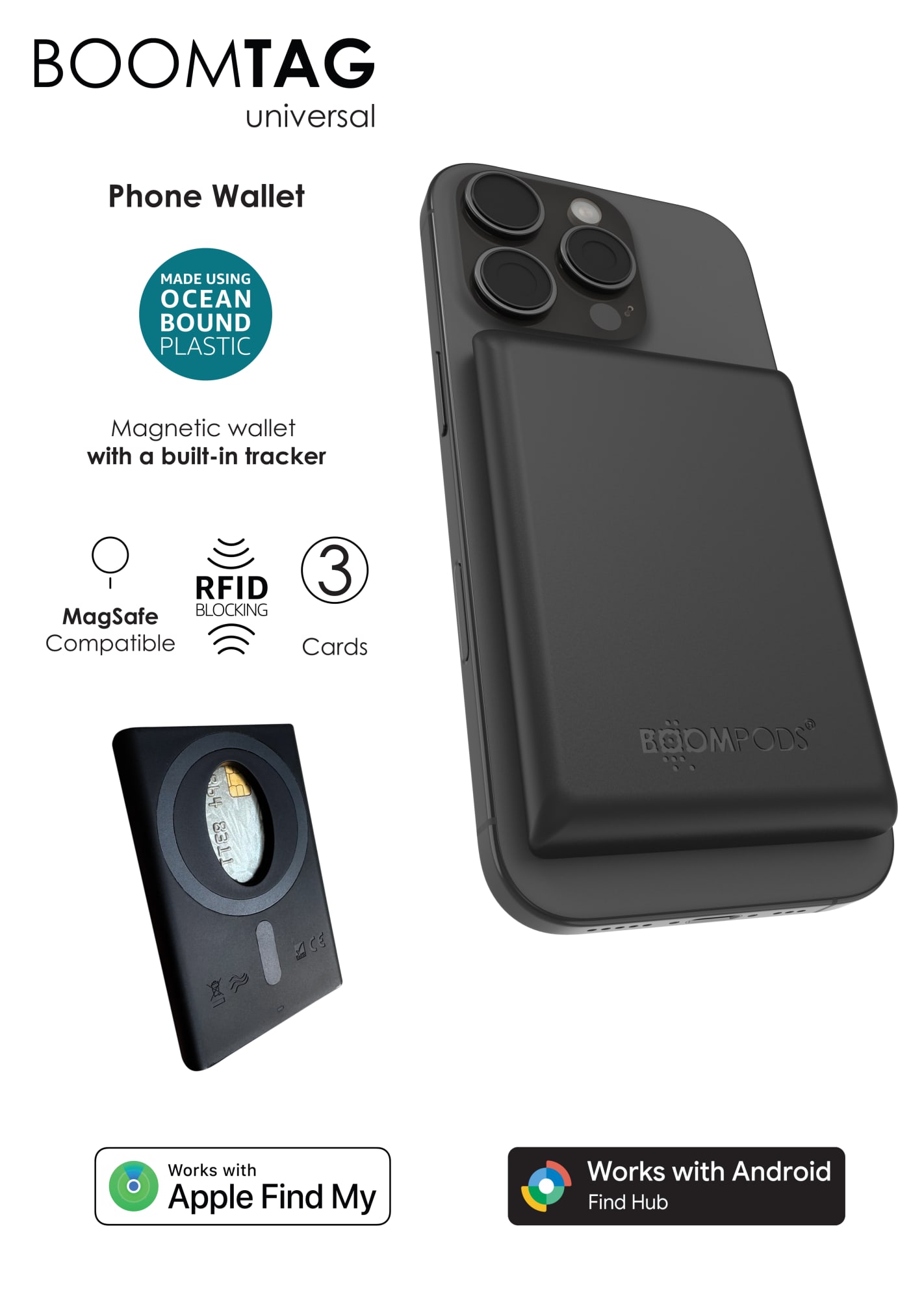 Alternative view of boomtag phone wallet 'Apple & Android'