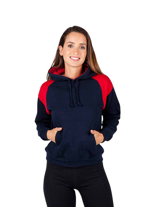 Womens/Juniors  Shoulder Contrast Panel Hoodie