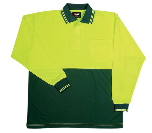 Hi Vis Long Sleeve Polo - PS101L Image 