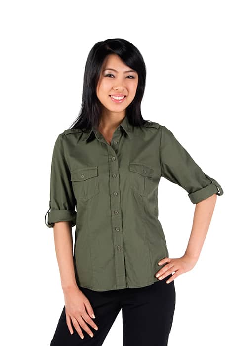 Womens Military Long Sleeve  Shirt