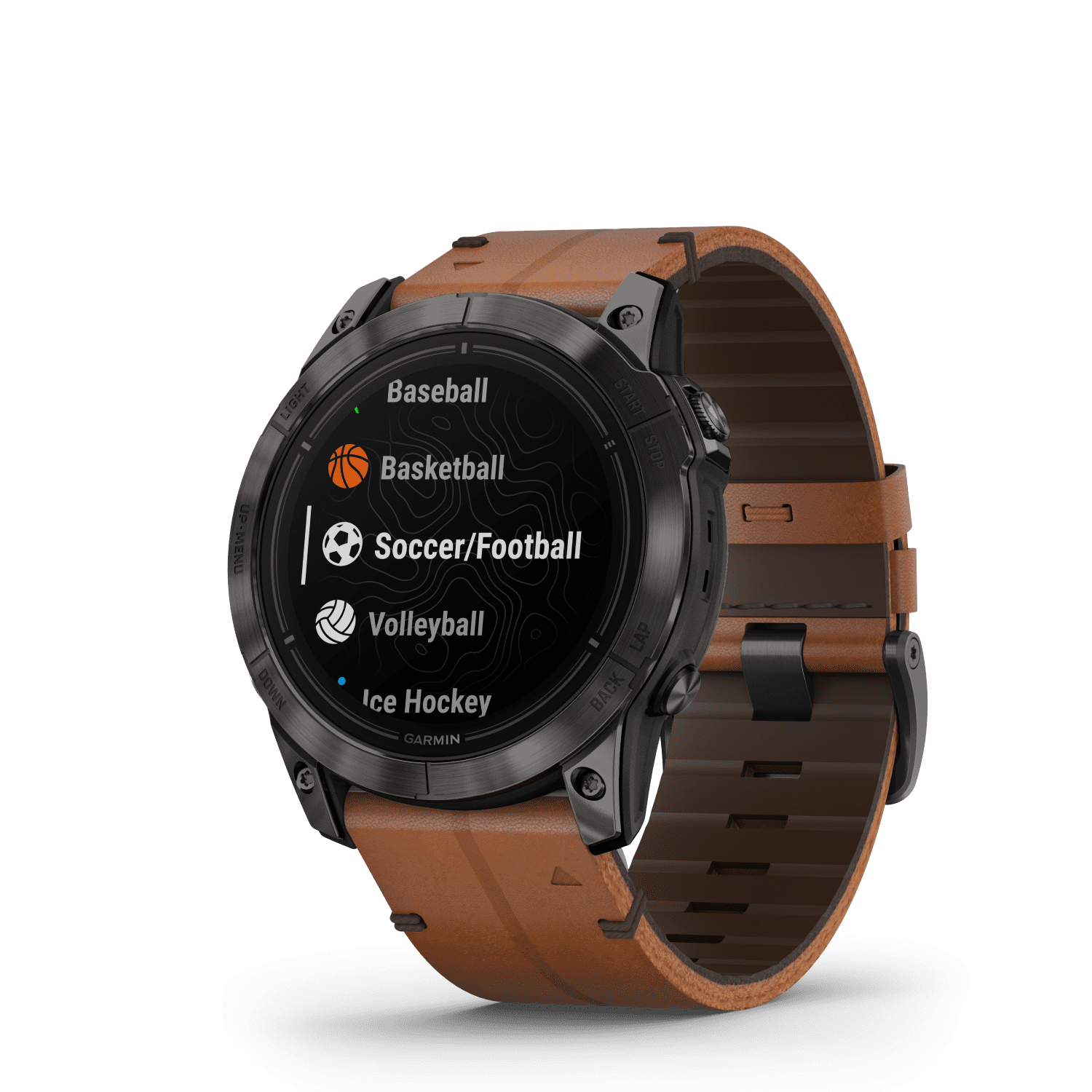 Garmin epix ProGen 2 Sapphire 51mm Carbon Gray DLC Titanium with Chestnut Leather Band