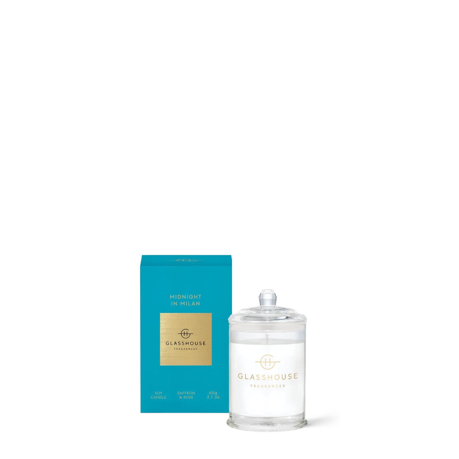 Glasshouse Midnight In Milan 60g Saffron & Rose Soy Candle promotional product