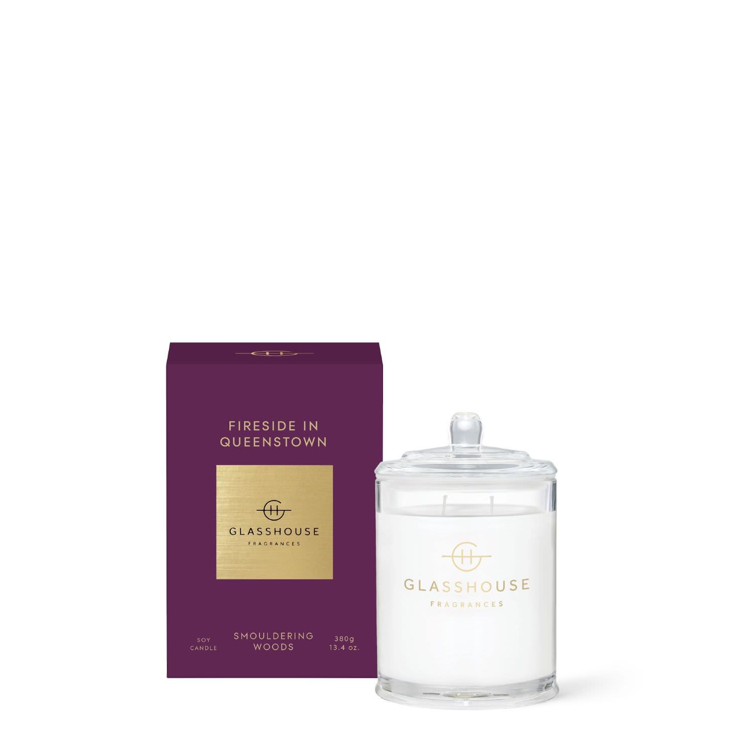 Glasshouse Fireside In Queenstown Smouldering Woods & Cinnamon 380g Soy Candle promotional product