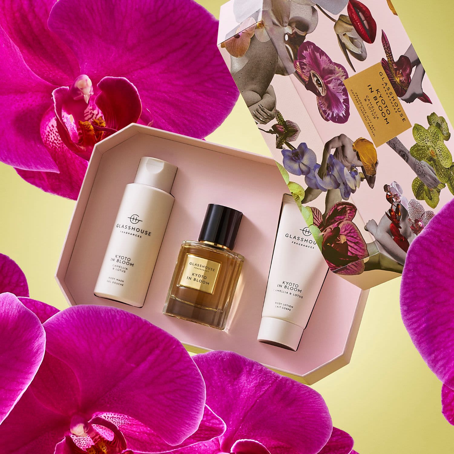 Glasshouse 50ml EDP, 100ml Body Wash, 50ml Body Lotion - Gift Set - Mother's Day - Kyoto In Bloom promotional product