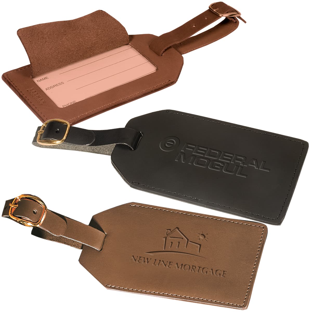 Grand Central Luggage Tag (sueded full-grain leather) - LG-9094 Image