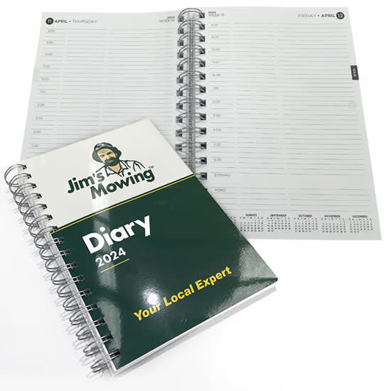 A5 Wiro Diary with printed cover (157 leaves) Day per page
