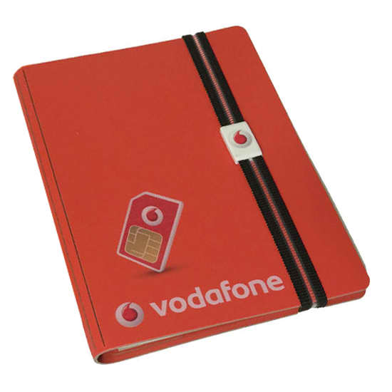 A5 Bonded leather replaceable book with elastic and clip