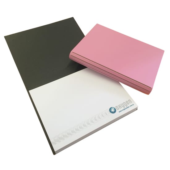 Recycled Leather Combination Unprinted Cover 100x75mm 4 Col Pad