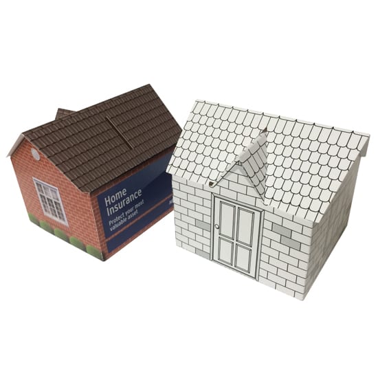 Money Box - House Shaped (Custom Printed - Self Assemble)