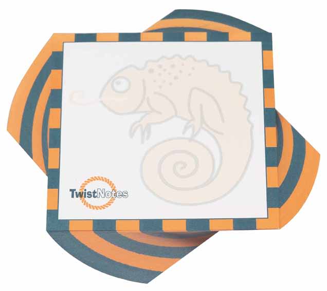 100x100mm Twist Note - 1 Colour Print - 150 Leaf (Half Twist)