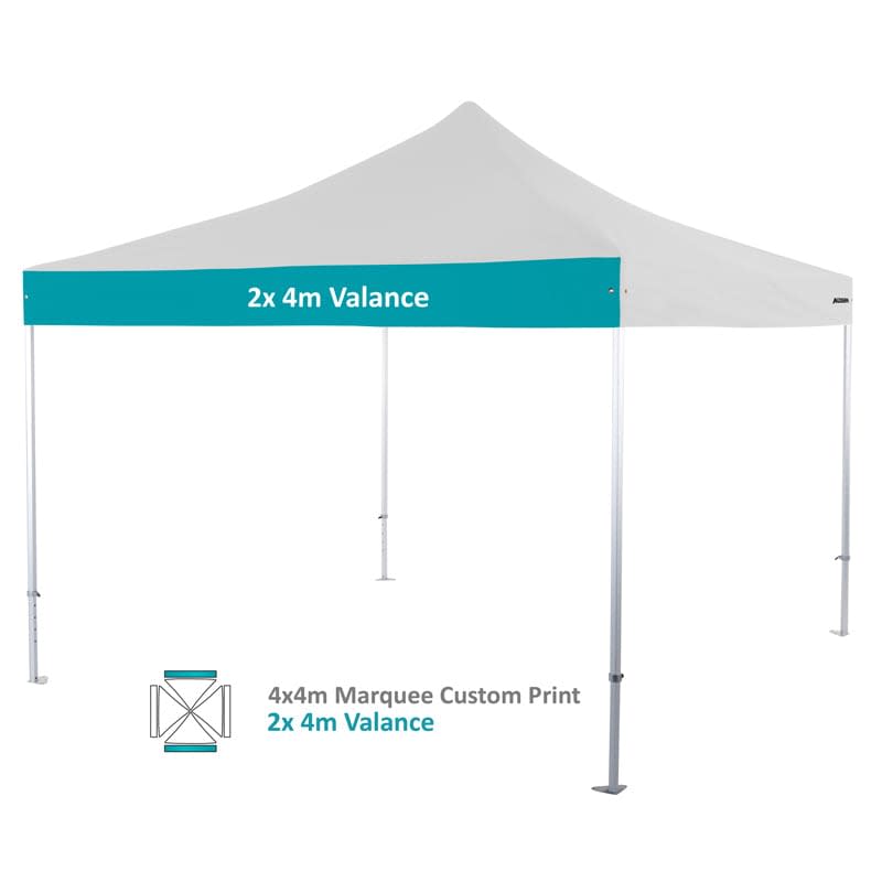 A 3x6m heavy-duty aluminium marquee in white, featuring a plain design and supportive structure.