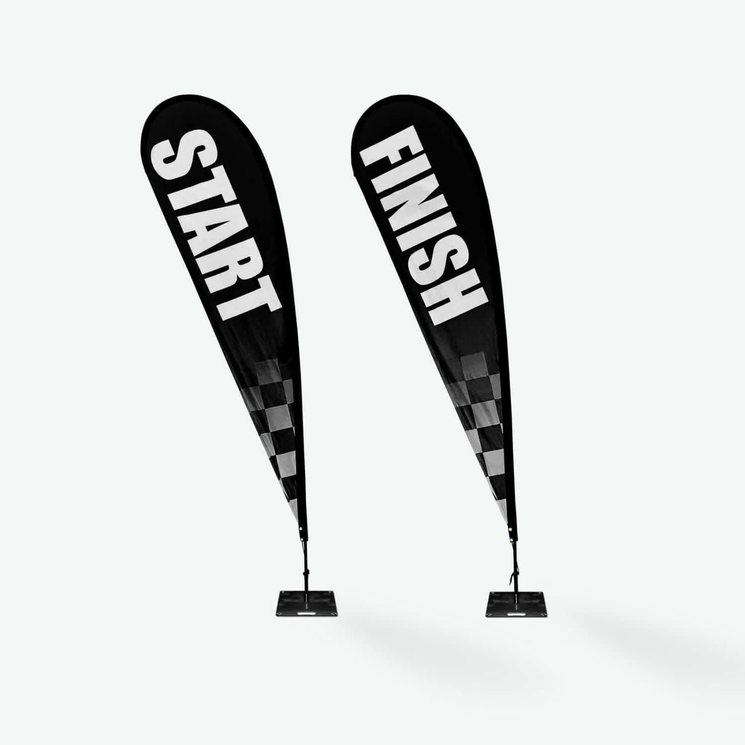 Start / Finish Teardrop Banner Flag Set