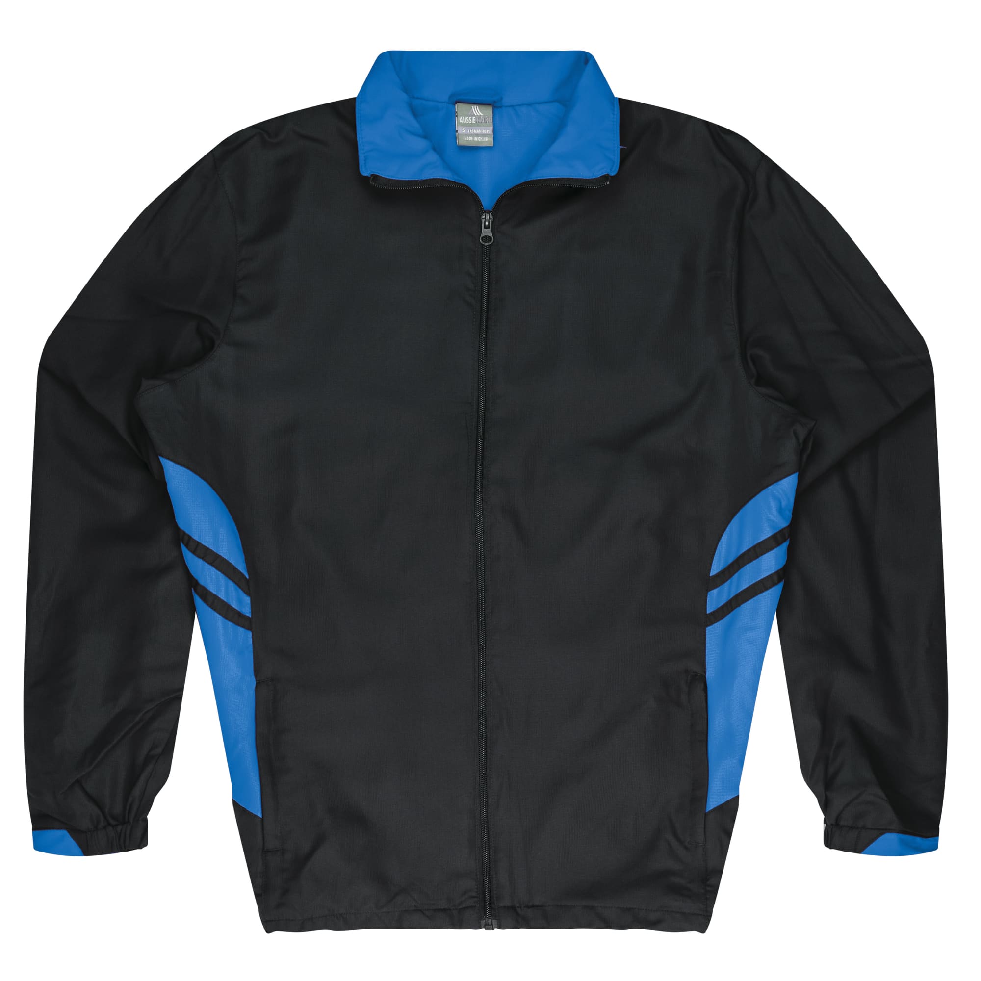 TASMAN MENS TRACKTOPS RUNOUT - N1611 Image BLACK/CYAN