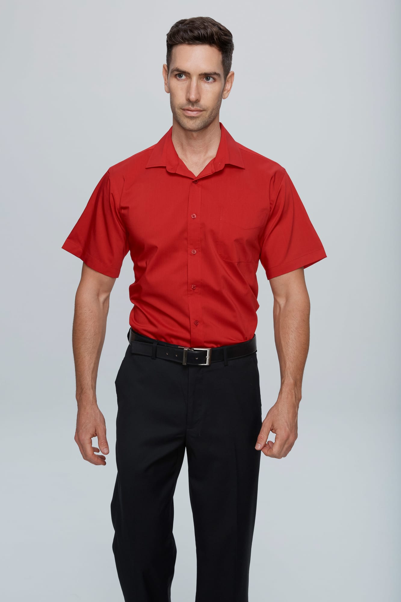MOSMAN MENS SHIRT SHORT SLEEVE