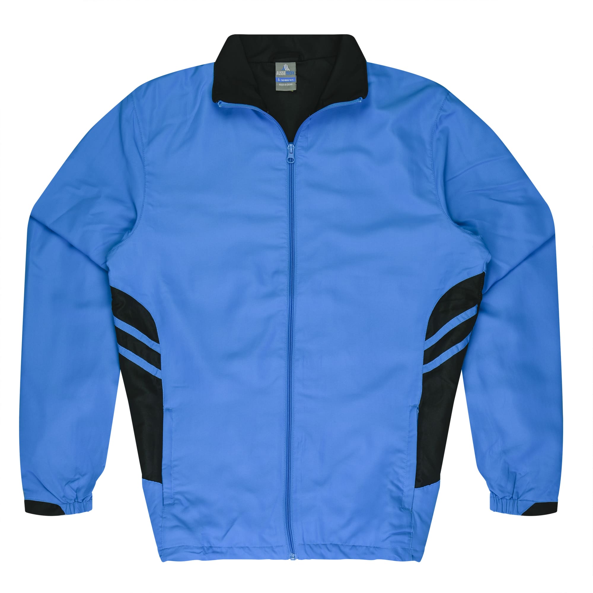 TASMAN MENS TRACKTOPS RUNOUT - N1611 Image CYAN/BLACK