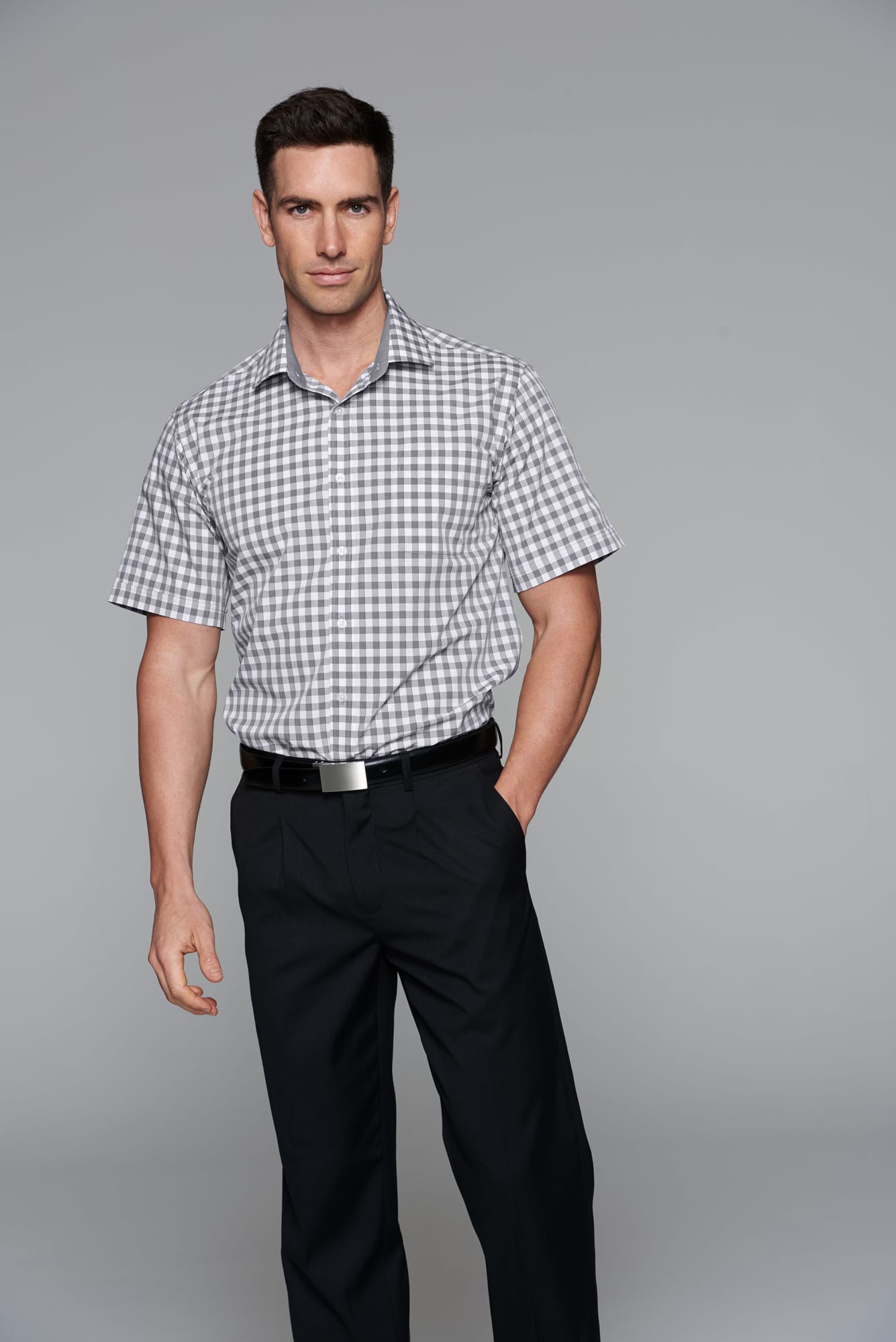 DEVONPORT MENS SHIRT SHORT SLEEVE RUNOUT - N1908S Image