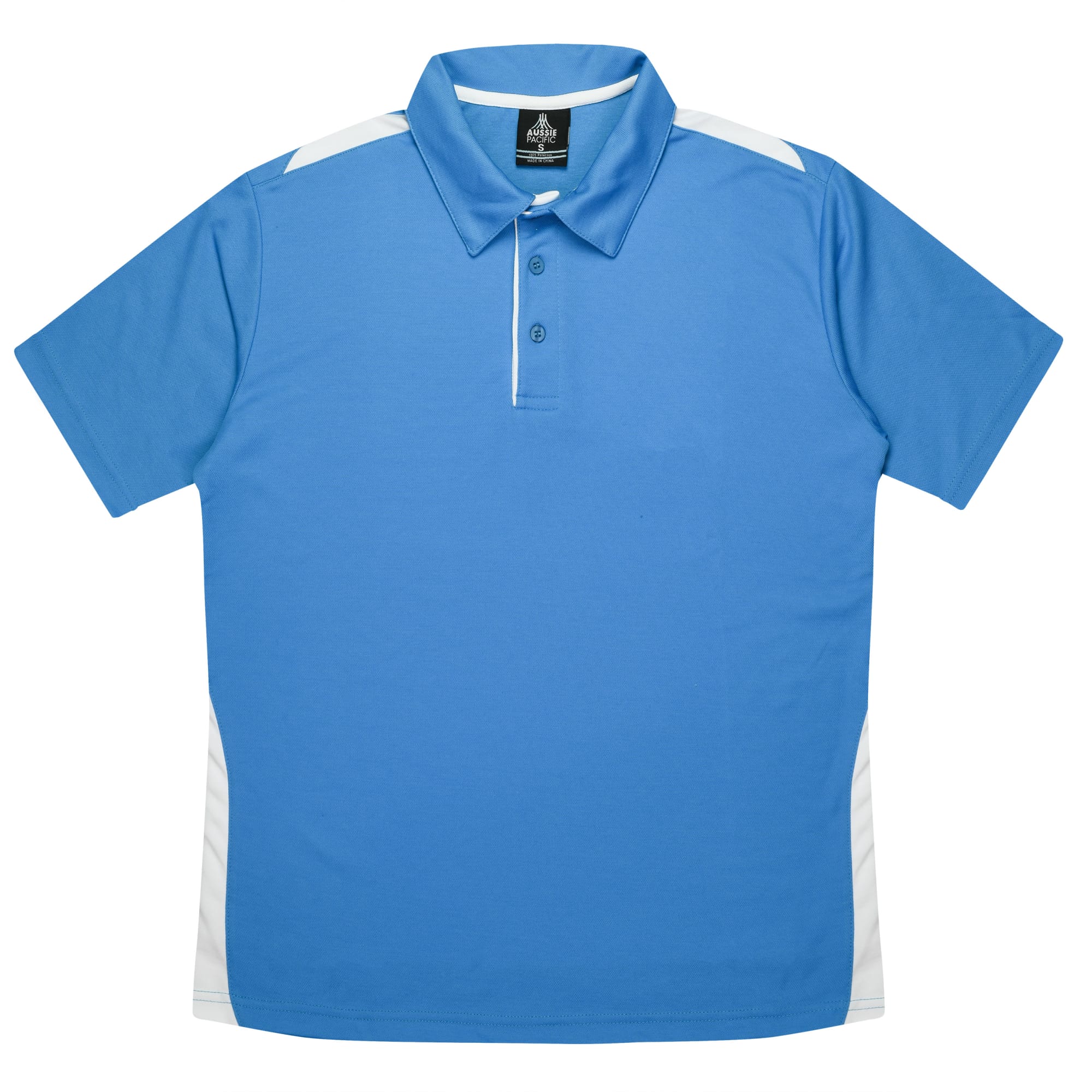 PATERSON KIDS POLOS RUNOUT - N3305 Image PACIFIC BLUE/WHITE
