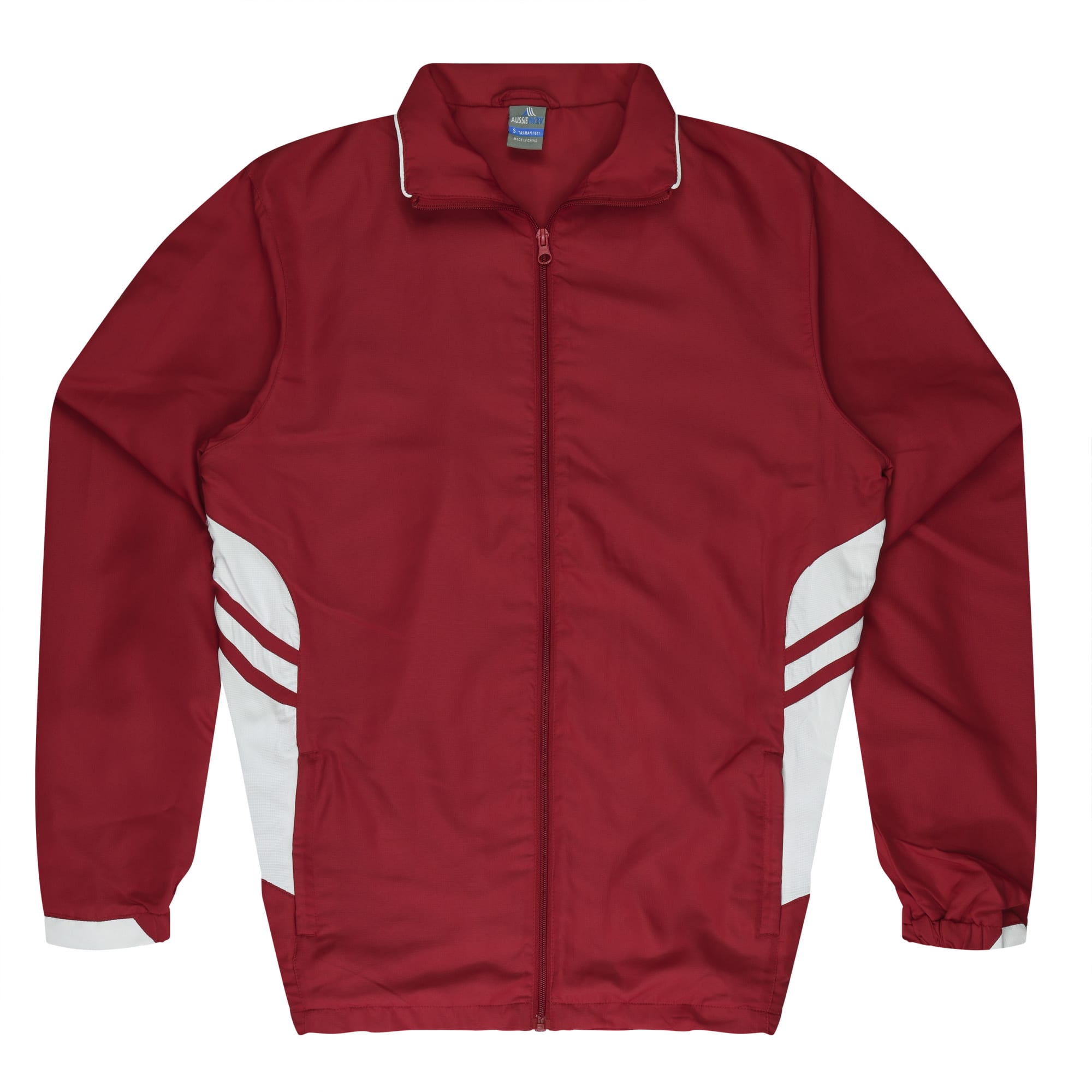 TASMAN MENS TRACKTOPS RUNOUT - N1611 Image RED/WHITE