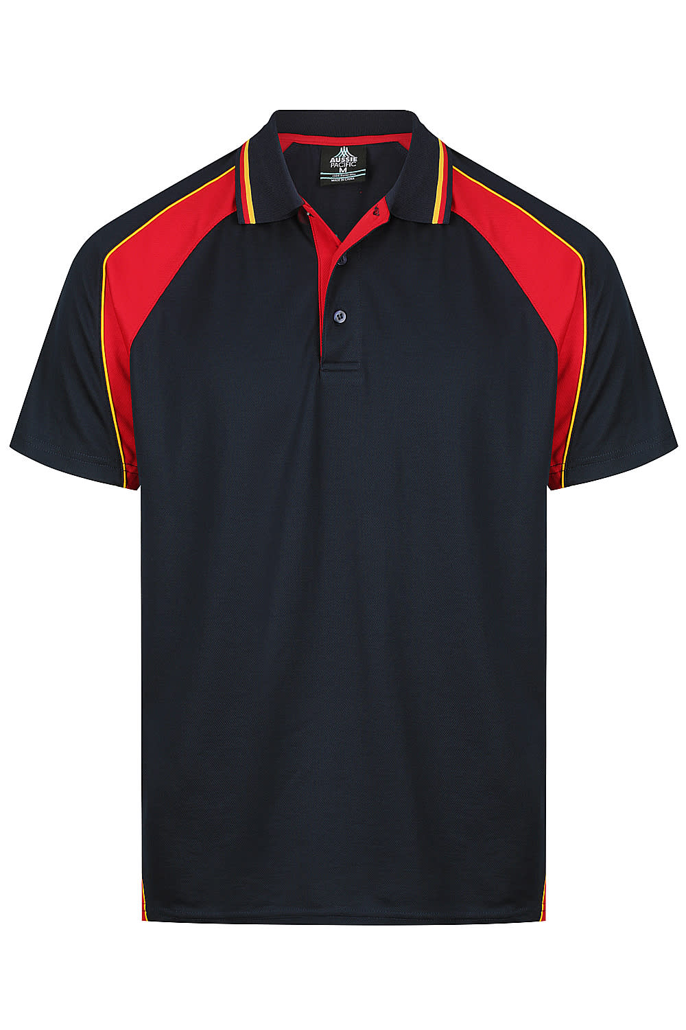 PANORAMA MENS POLOS - N1309 Image NAVY/RED/GOLD