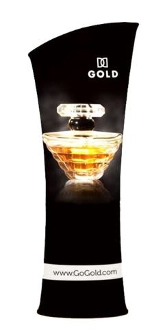 Tension Fabric Display -Curved Tower Top 850mm x 2000mm-