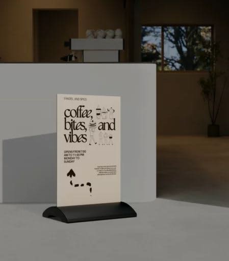 Signage Stand Plastic Water Base with Dibond / Water Stand with Dibond