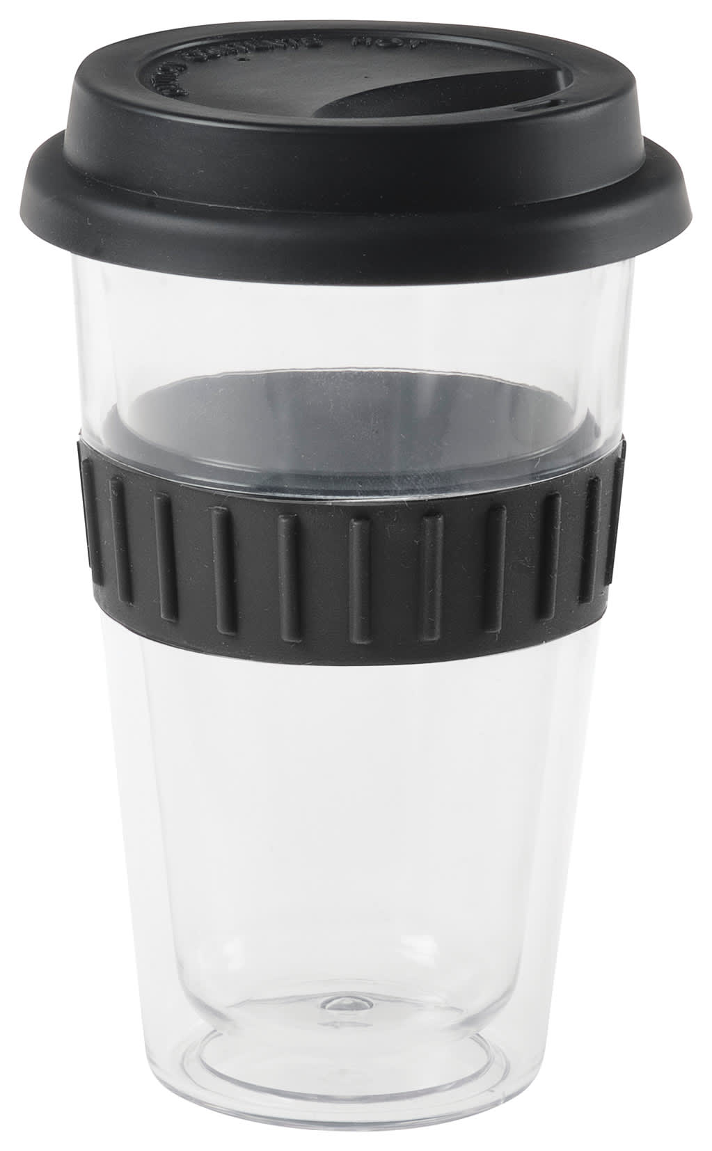 Plastic Double-Walled Mug - Black