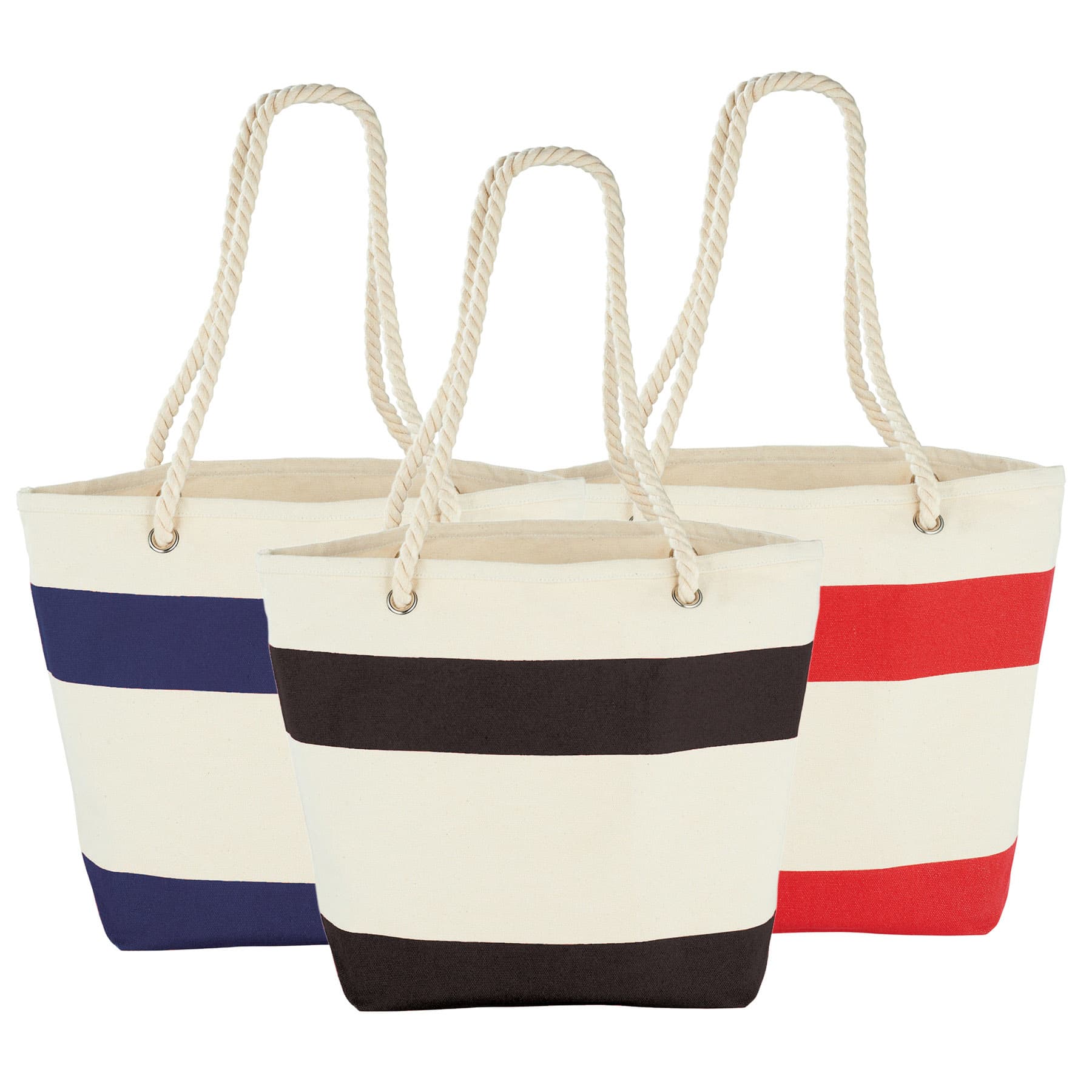 Capri Stripes Cotton Shopper Tote