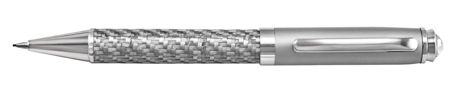 Silver Carbon Fibre Pencil