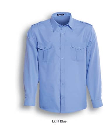 Unisex Adults Service Shirt L/S - BS192 Image LBLUE