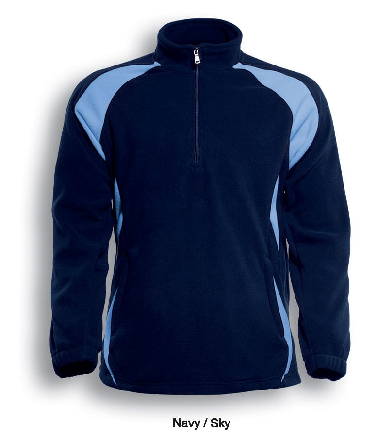 Unisex Adults 1/2 Zip Sports Pull Over Fleece