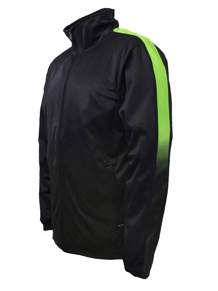 Unisex Adults Sublimated Track Jacket - CJ1557 Image BLACK/LIME