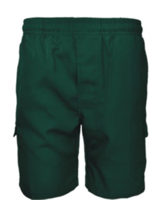 Kids School Cargo Shorts - CK1403 Image BOTTLE GREEN