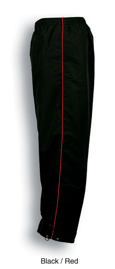 Unisex Adults Track - Suit Pants With Piping - CK505 Image BLACK/RED