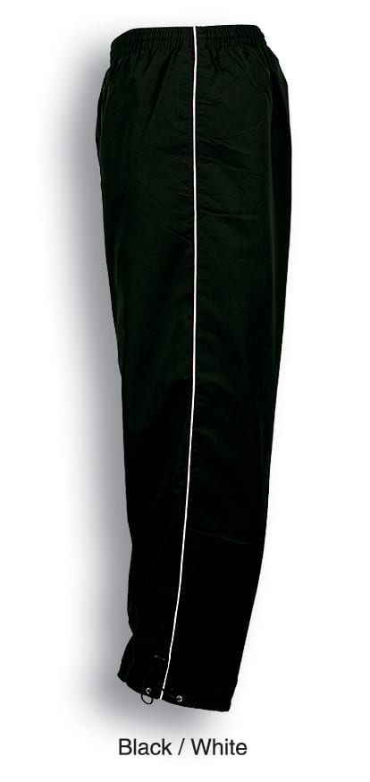 Unisex Adults Track - Suit Pants With Piping - CK505 Image BLACK/WHITE