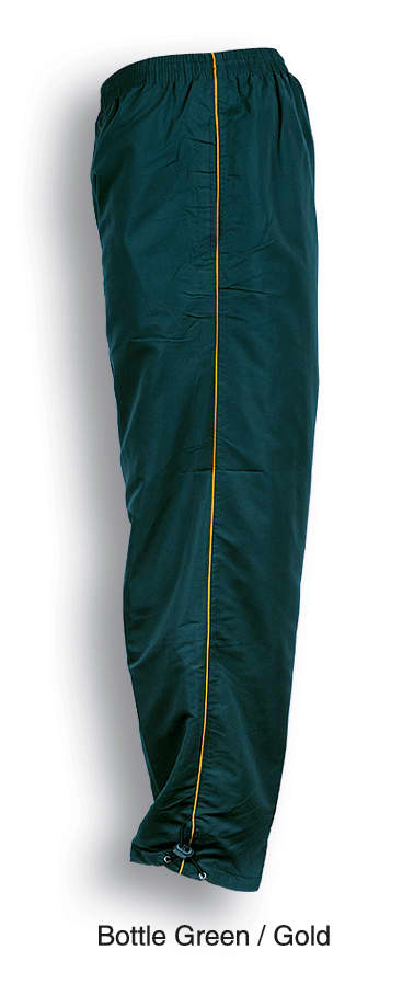 Unisex Adults Track - Suit Pants With Piping - CK505 Image BOTTLE GREEN/GOLD