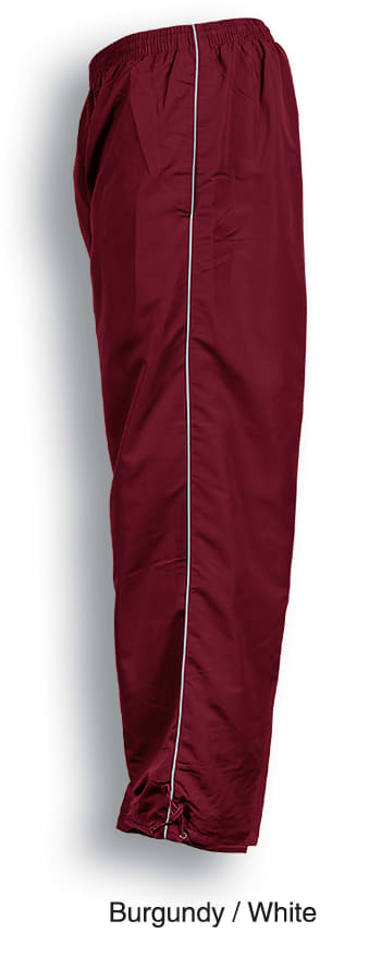 Unisex Adults Track - Suit Pants With Piping - CK505 Image BURGUNDY/WHITE