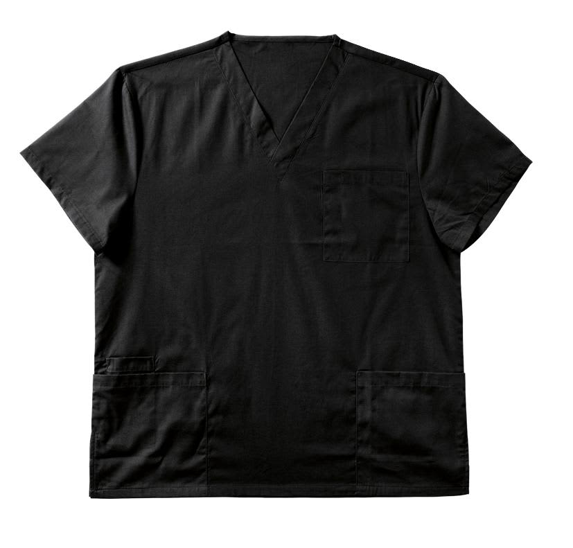 Ladies Scrubs Top - CS1642 Image BLACK