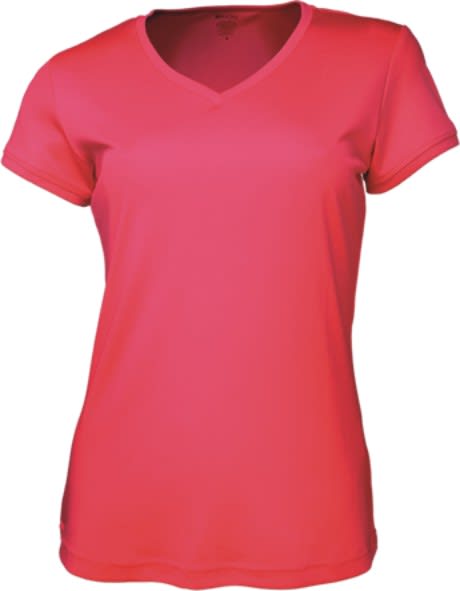 Ladies Brushed V-Neck Tee Shirt - CT1418 Image MAGENTA