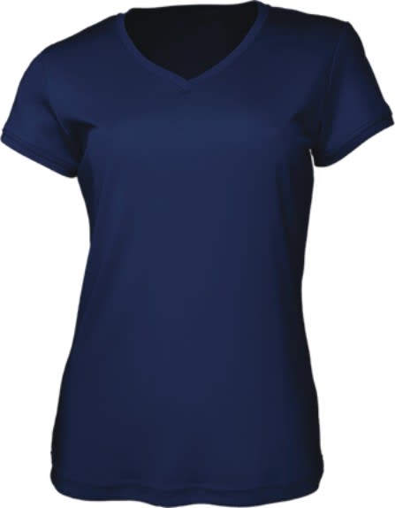 Ladies Brushed V-Neck Tee Shirt - CT1418 Image NAVY