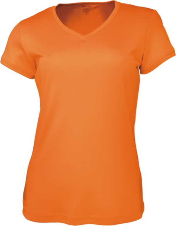 Ladies Brushed V-Neck Tee Shirt - CT1418 Image ORANGE