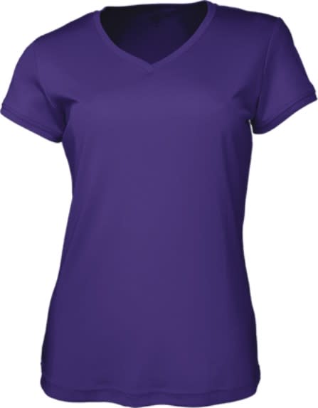 Ladies Brushed V-Neck Tee Shirt - CT1418 Image PURPLE