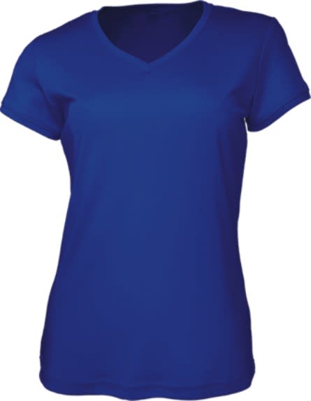 Ladies Brushed V-Neck Tee Shirt - CT1418 Image ROYAL