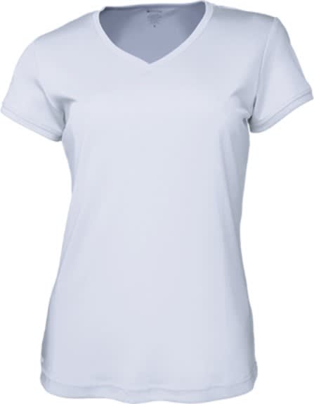 Ladies Brushed V-Neck Tee Shirt - CT1418 Image WHITE